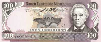 Nicaragua - 100  Cordobas (#137-1_UNC)