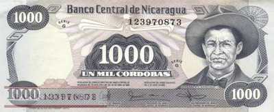 Nicaragua - 1.000  Cordobas (#145b_XF)