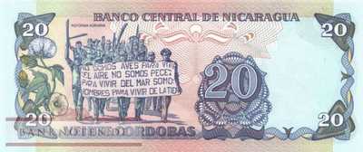 Nicaragua - 20  Cordobas - Replacement (#152r_UNC)
