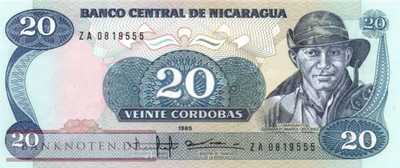 Nicaragua - 20  Cordobas - Replacement (#152r_UNC)