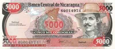 Nicaragua - 5.000  Cordobas (#157_UNC)