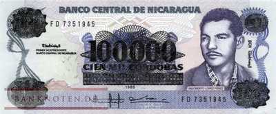 Nicaragua - 100.000  Cordobas (#159_UNC)