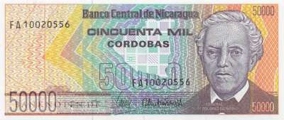 Nicaragua - 50.000  Cordobas (#161_UNC)