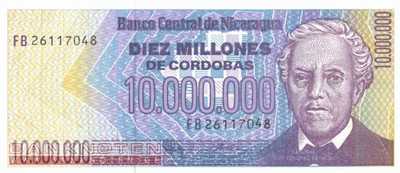 Nicaragua - 10 Millionen Cordobas (#166_UNC)