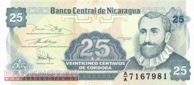 Nicaragua - 25 Centavos (#170a-U1_UNC)