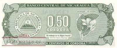 Nicaragua - 1/2 Cordobas (#172_UNC)