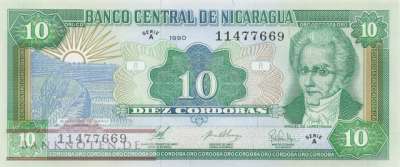 Nicaragua - 10  Cordobas (#175-2_UNC)