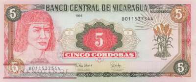 Nicaragua - 5  Cordobas (#180_UNC)