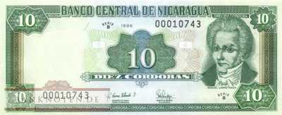 Nicaragua - 10  Cordobas (#181_UNC)