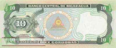 Nicaragua - 10  Cordobas (#188_UNC)