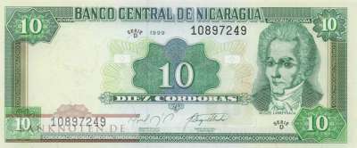 Nicaragua - 10  Cordobas (#188_UNC)