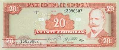 Nicaragua - 20  Cordobas (#189_UNC)