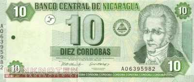 Nicaragua - 10  Cordobas (#191_UNC)