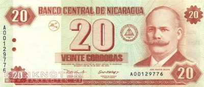 Nicaragua - 20  Cordobas (#192_UNC)