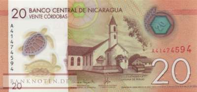 Nicaragua - 20  Cordobas (#210b_UNC)