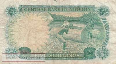 Nigeria - 5  Shillings (#010b_F)