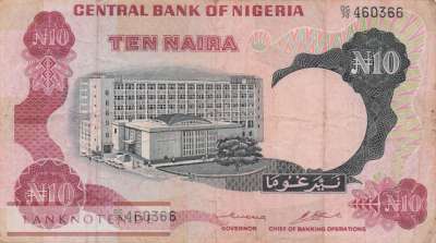 Nigeria - 10  Naira (#017b_F)