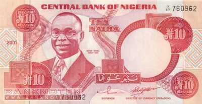 Nigeria - 10  Naira (#025f-01-1_UNC)