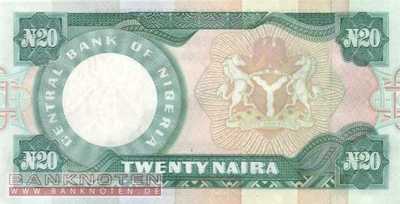 Nigeria - 20  Naira (#026g-01-2_UNC)