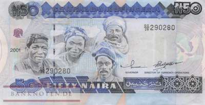 Nigeria - 50  Naira (#027d-01_XF)