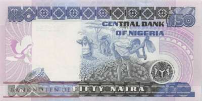 Nigeria - 50  Naira (#027f-2-2_UNC)