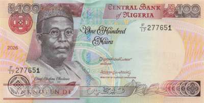 Nigeria - 100  Naira (#028o_UNC)