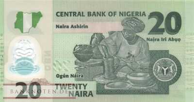 Nigeria - 20  Naira (#034r_UNC)