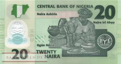 Nigeria - 20  Naira (#034s_UNC)