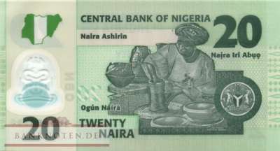 Nigeria - 20  Naira (#034u_UNC)