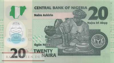 Nigeria - 20  Naira (#034x_UNC)