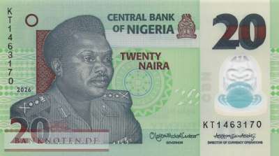 Nigeria - 20  Naira (#034x_UNC)