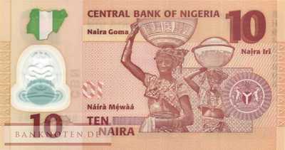 Nigeria - 10  Naira (#039e_UNC)