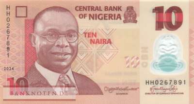 Nigeria - 10  Naira (#039n_UNC)