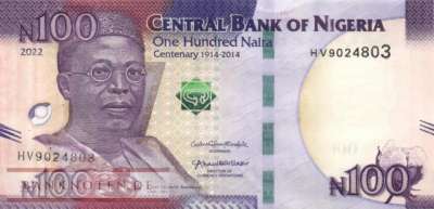 Nigeria - 100  Naira (#041d_UNC)