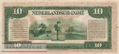 Netherlands Indies - 10  Gulden (#114a_XF)