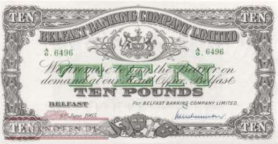 Nordirland - Belfast Banking Company - 10  Pounds (#128c-65_UNC)