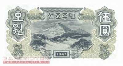 Nordkorea - 5 Won (#010b_UNC)