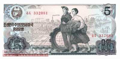 Nordkorea - 5  Won (#019d_UNC)