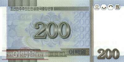 Korea North - 200  Won (#048-1_UNC)