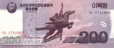 Nordkorea - 200  Won (#062-2_UNC)