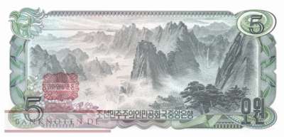 Korea North - 5  Won - 60 years Kim Jong Il (#CS08Fc-1_UNC)