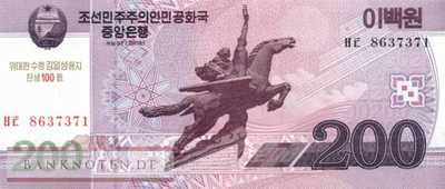 Korea North - 200  Won - years Kim Il Sung (#CS13-2_UNC)