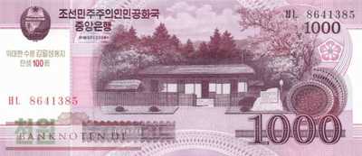 Korea North - 1.000  Won - years Kim Il Sung (#CS15-1_UNC)
