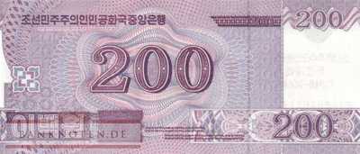 Korea North - 200  Won - 70 years North Korea (#CS20B_UNC)
