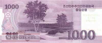 Korea North - 1.000  Won - 70 years North Korea (#CS21_UNC)