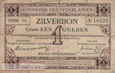 Netherlands - 1  Gulden (#008_VG)