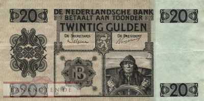 Netherlands - 20  Gulden (#044-26_VF)