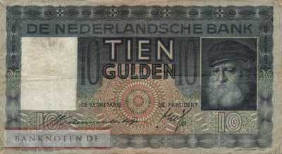 Netherlands - 10  Gulden (#049-39_F)