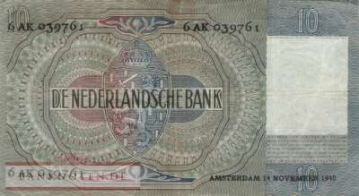 Netherlands - 10  Gulden (#056a-40_VF)