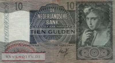 Netherlands - 10  Gulden (#056a-40_VF)